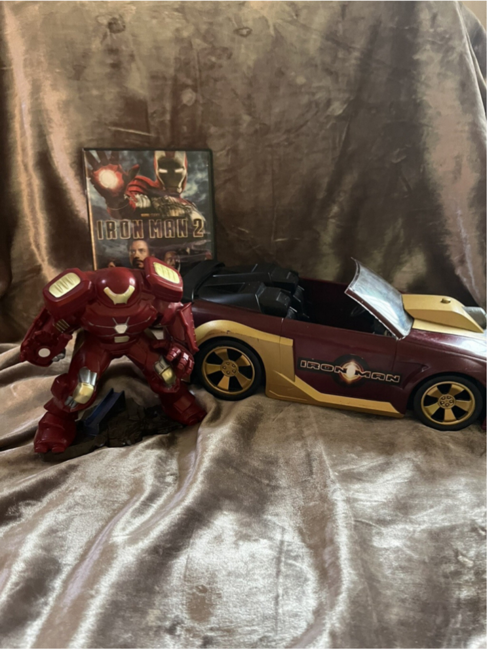 2008 Iron Man Sports Car 12in Action Figure Vehicle Hasbro Toy Mustang& MOVIE